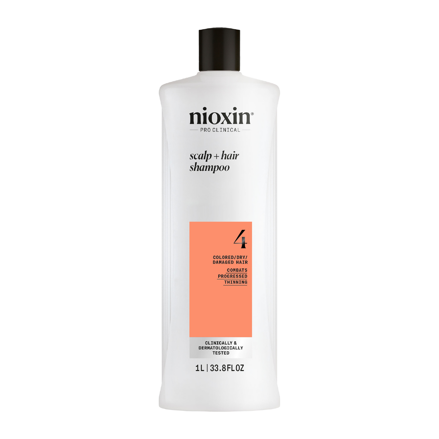 Nioxin System 4 Scalp + Hair Thickening Shampoo For Damaged Hair with Progressed Thinning 1 Litre