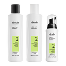 Nioxin Scalp + Hair Thickening System 2 Full Size Kit for Natural Hair with Progressed Thinning