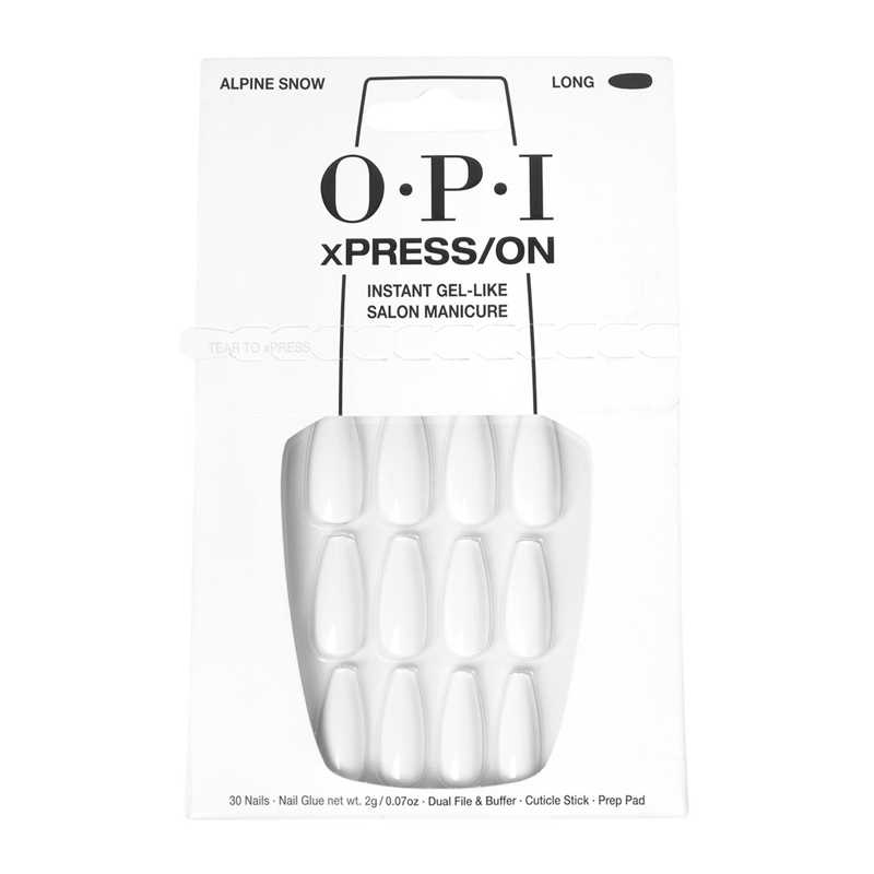 OPI xPRESS/ON Instant Gel-Like Salon Manicure - Alpine Snow - Long