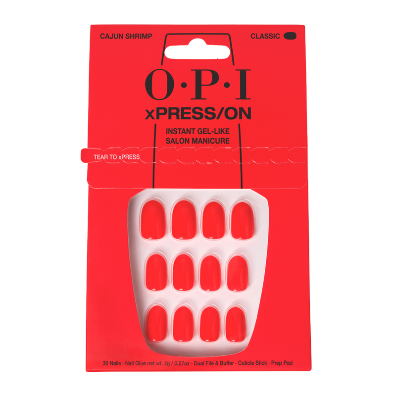 OPI xPRESS/ON Instant Gel-Like Salon Manicure - Cajun Shrimp - Classic