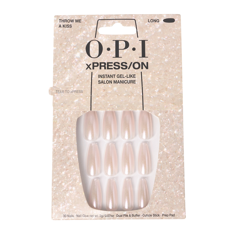 OPI xPRESS/ON Instant Gel-Like Salon Manicure - Throw Me a Kiss - Long