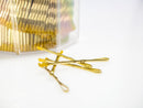 555 Mini Bobby Pins 1.5" Gold