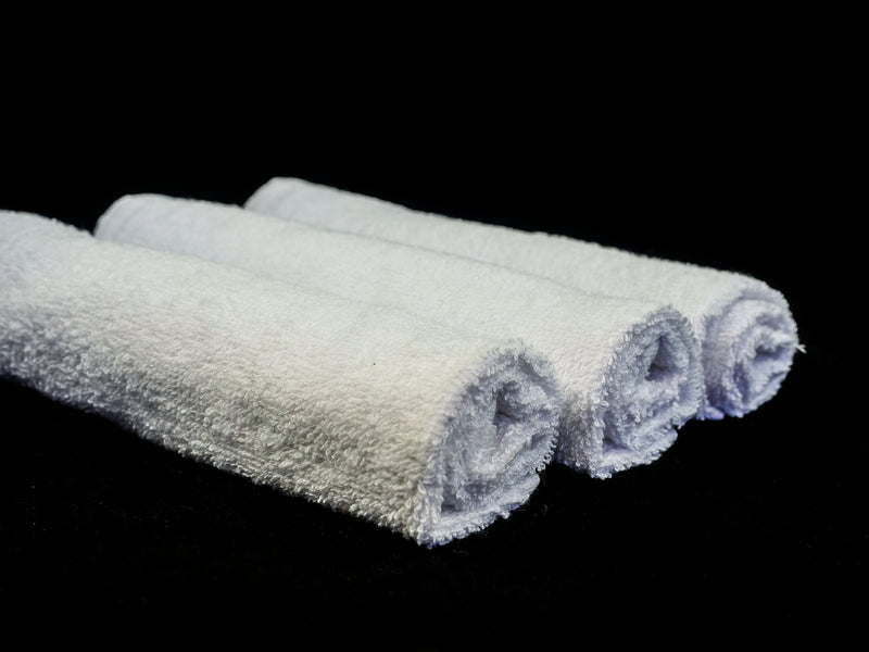 Barber Shave Towel - White (12) 28 x 45cm