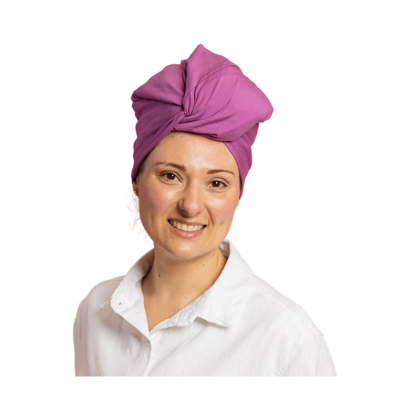 Splash Happy Silk Lined Tubular Hair Wrap - Purple Rain