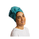 Splash Happy Silk Lined Tubular Hair Wrap - Vacay Blue