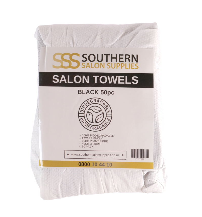 SSS Biodegradable Black Towels 50pcs