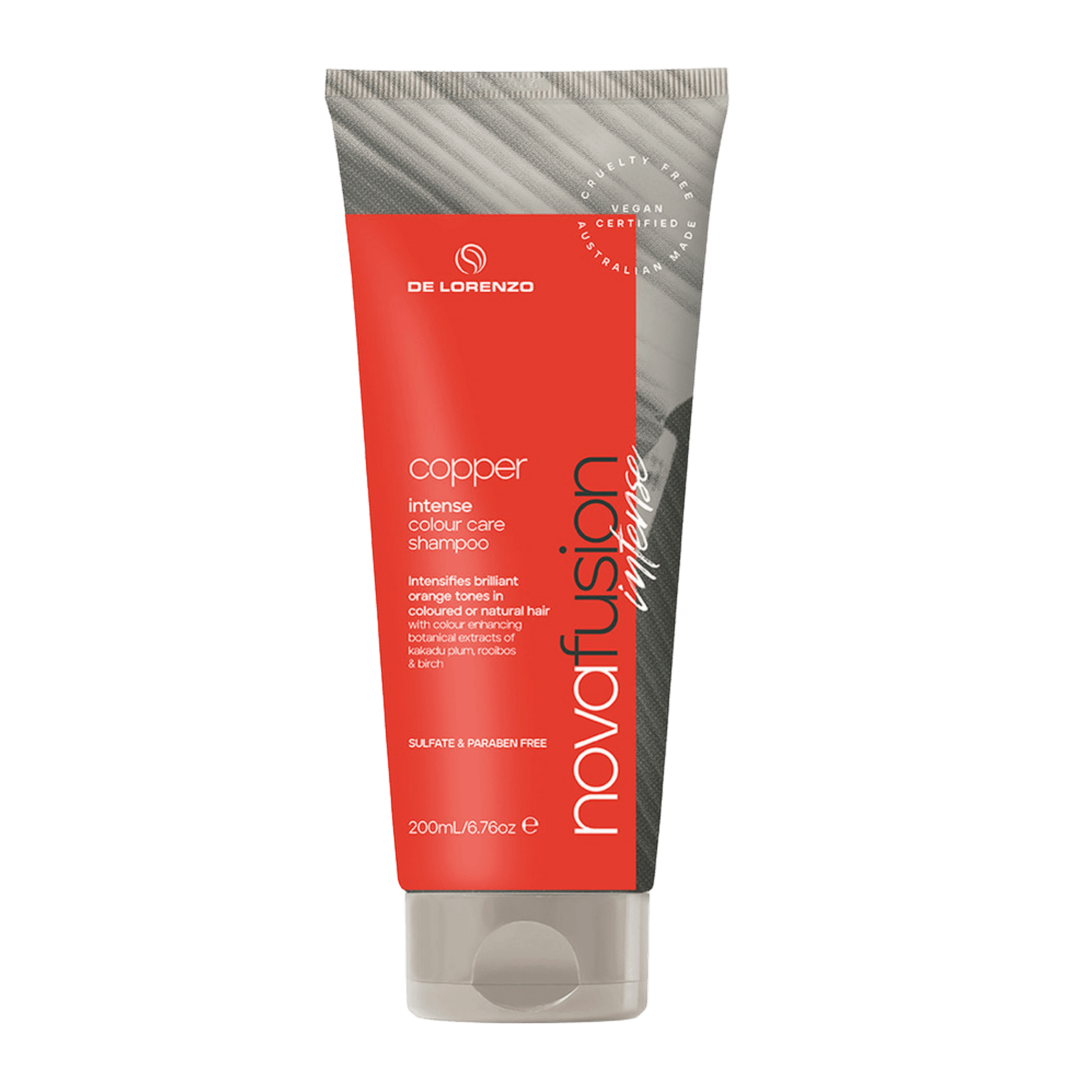 De Lorenzo Novafusion Intense Copper Shampoo 200ml - Haircare Market