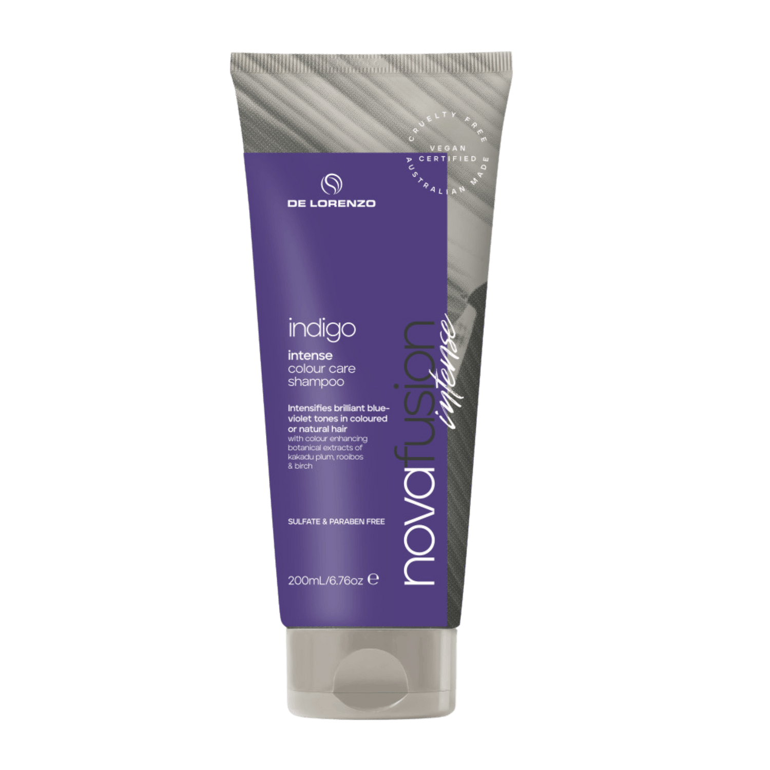 De Lorenzo Novafusion Intense Indigo Shampoo 200ml - Haircare Market