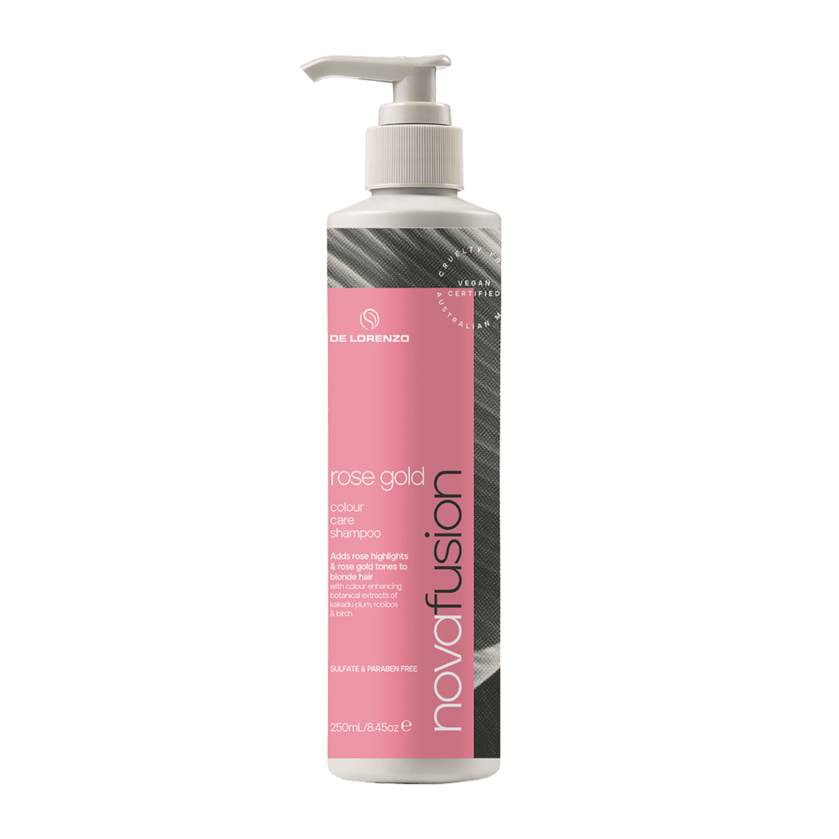 De Lorenzo Novafusion Rose Gold Shampoo 250ml - Haircare Market