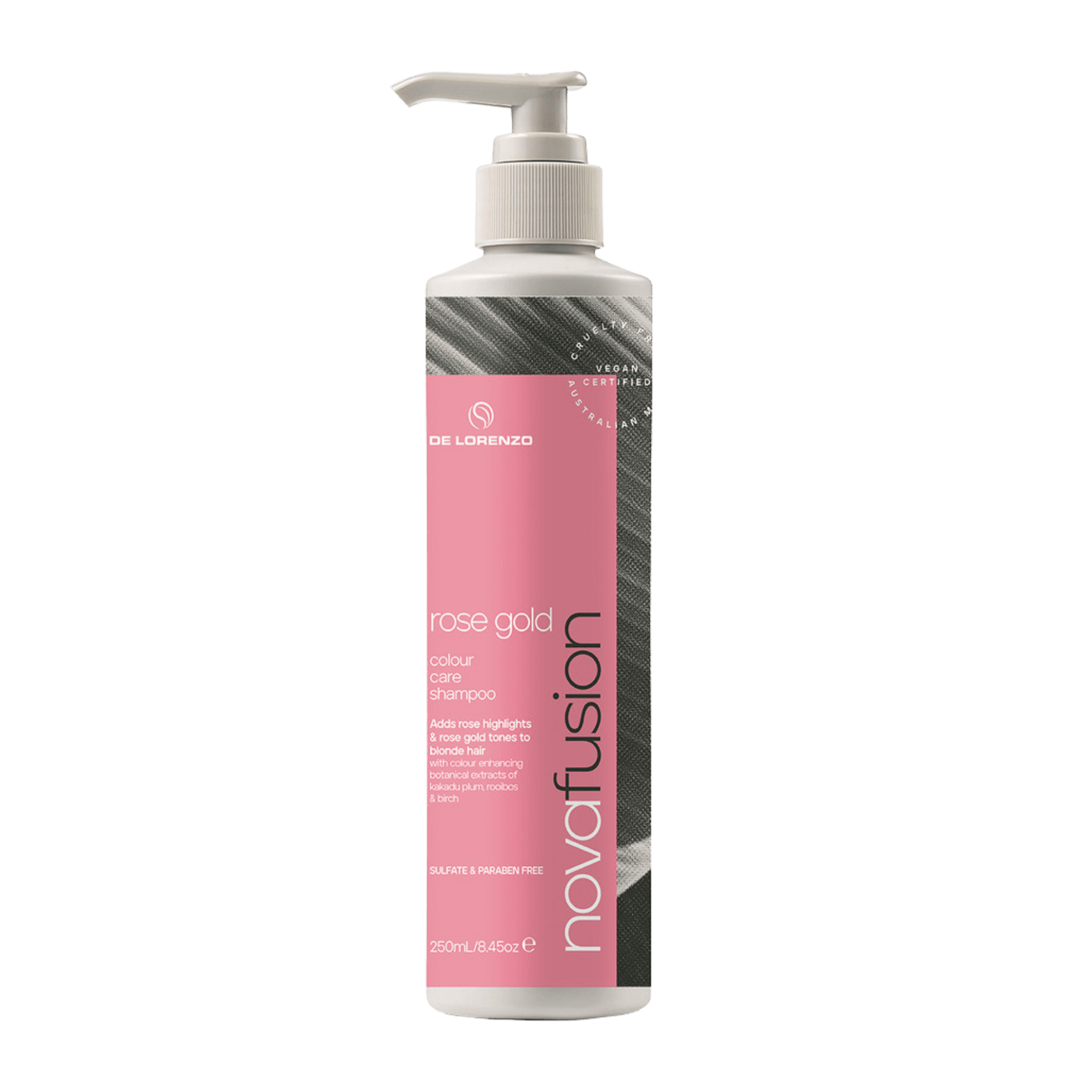 De Lorenzo Novafusion Rose Gold Shampoo 250ml - Haircare Market