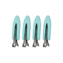 Creaseless Rubberised Green Clips Pack of 4 - Haircare Market