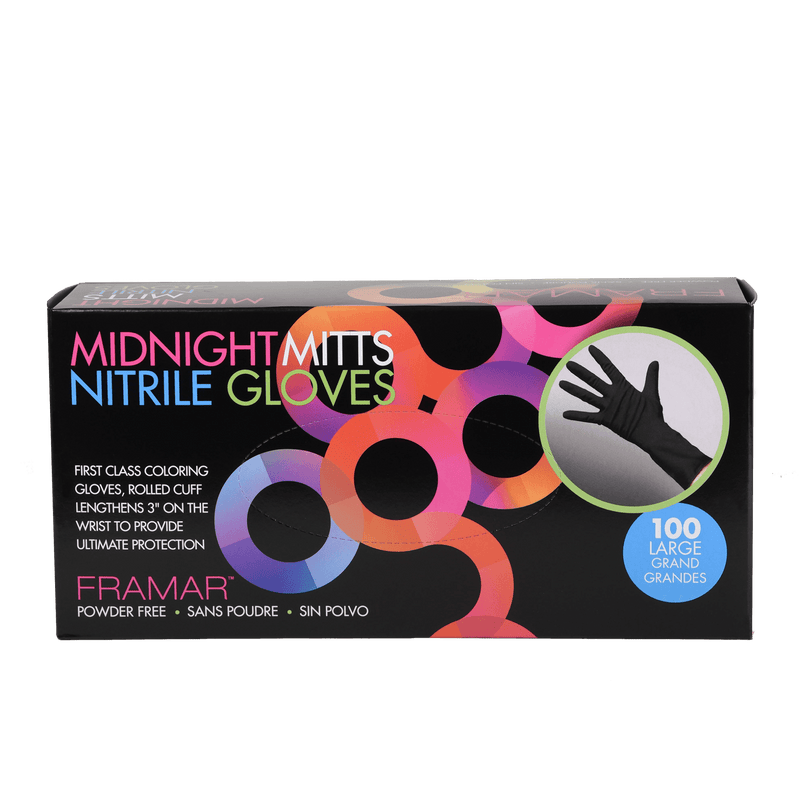 Framar Midnight Mitts Gloves Medium 100pc - Haircare Market