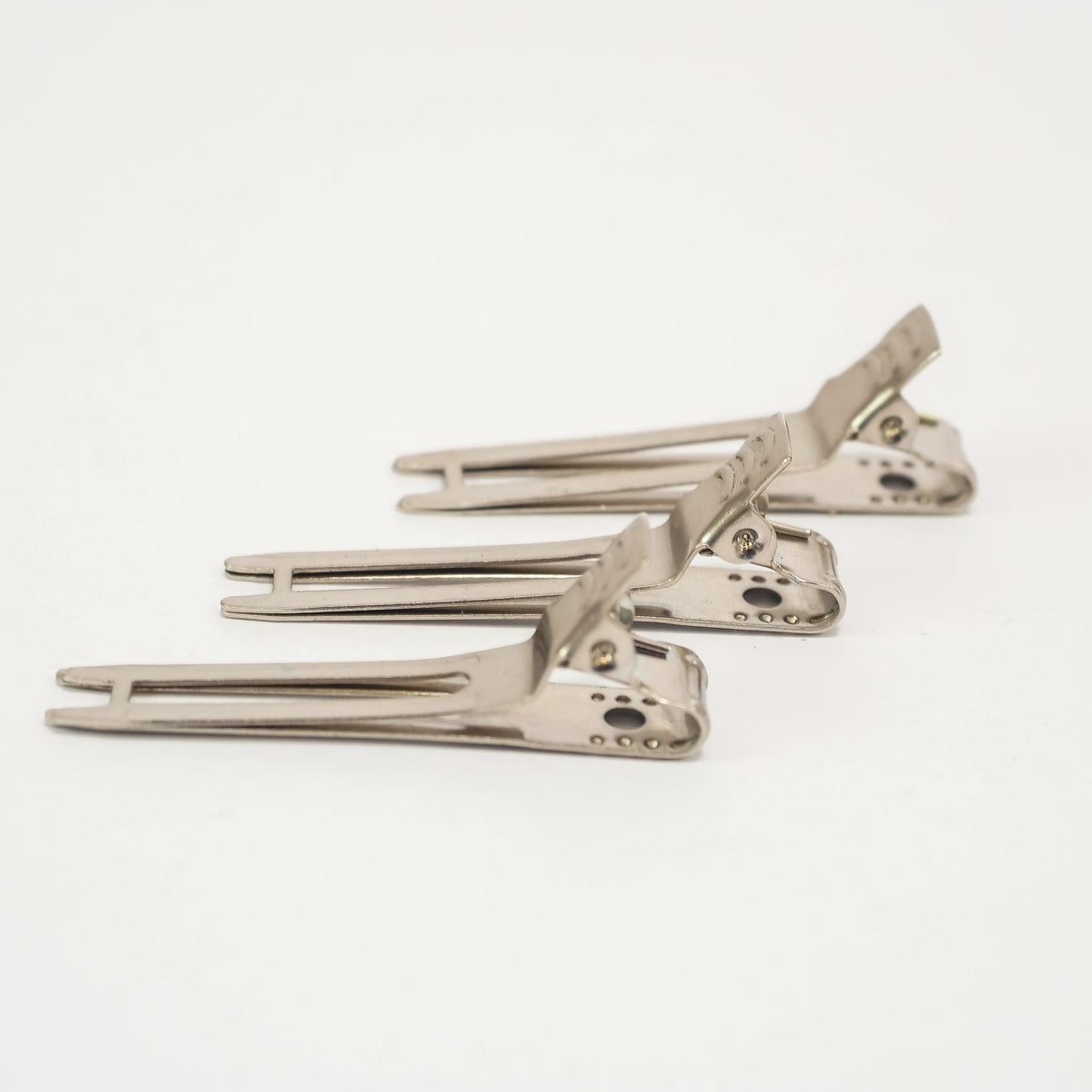 Metal 2-Prong Clip Silver 100pcs 2507 - Haircare Market