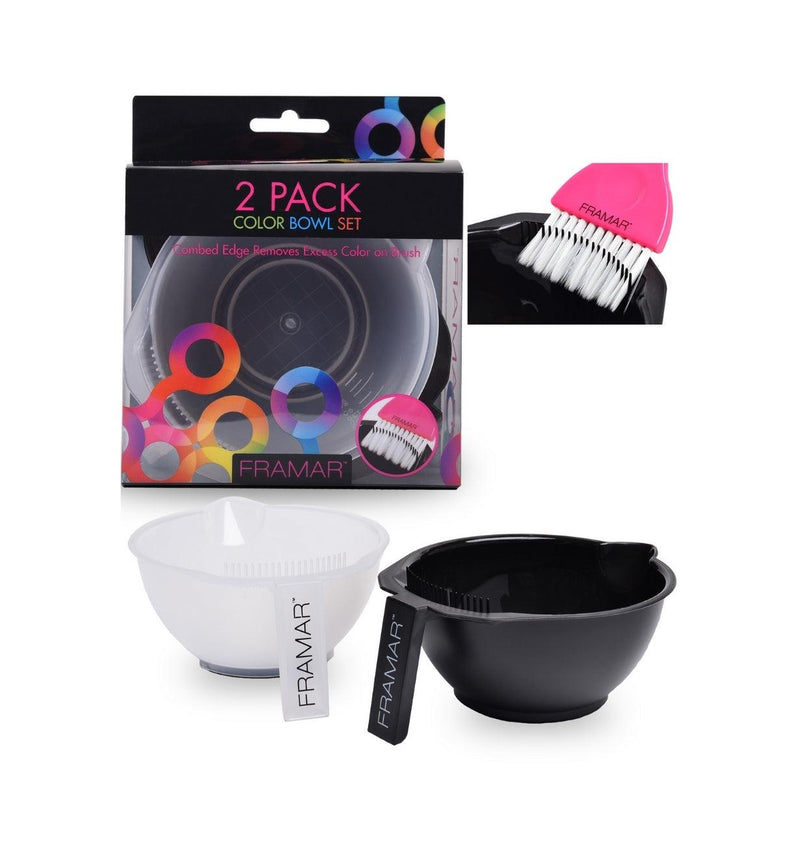 Framar Coloring Bowls Black & Clear 2 -Pack - Haircare Market