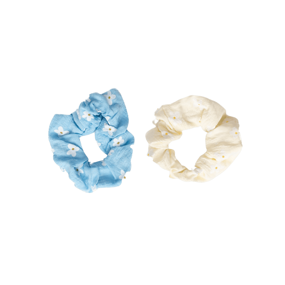 Stilen Daisy Scrunchie Set - Blue & Cream - Haircare Market
