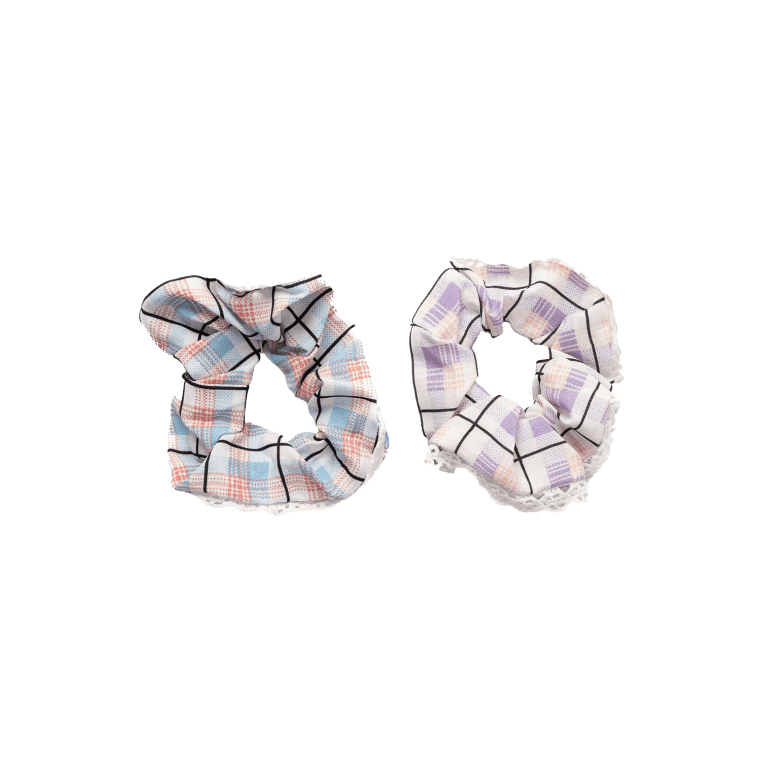 Stilen Lacey Plaid Scrunchie Set - Haircare Market