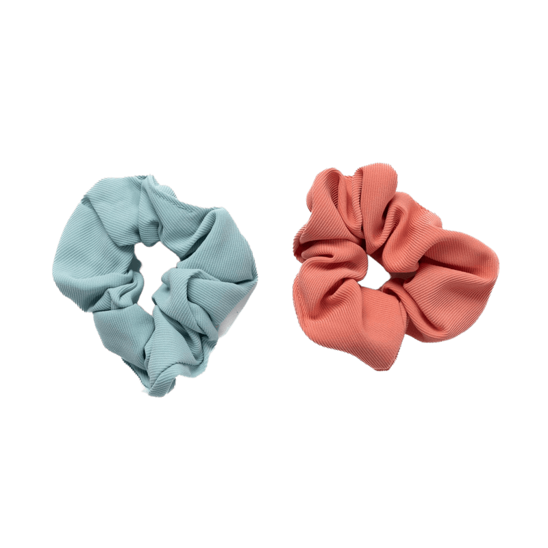 Stilen Ribbed Scrunchie Set - Sky & Terracotta - Haircare Market